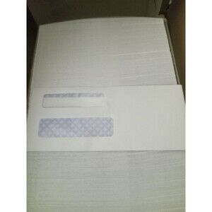 500 Staples Self Seal Security Tinted #8 Double Window Envelopes 3 5/8 X 8 5/8